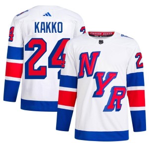 Kaapo Kakko Men's Adidas New York Rangers Authentic White 2024 Stadium Series Primegreen Jersey