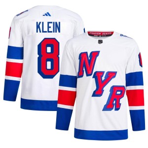Kevin Klein Men's Adidas New York Rangers Authentic White 2024 Stadium Series Primegreen Jersey