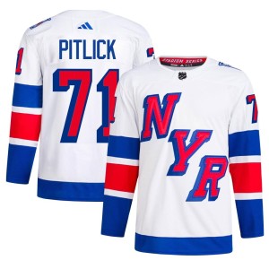 Tyler Pitlick Men's Adidas New York Rangers Authentic White 2024 Stadium Series Primegreen Jersey