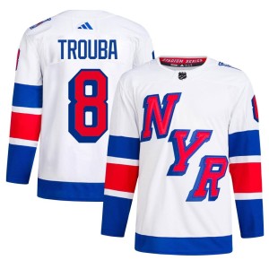 Jacob Trouba Men's Adidas New York Rangers Authentic White 2024 Stadium Series Primegreen Jersey