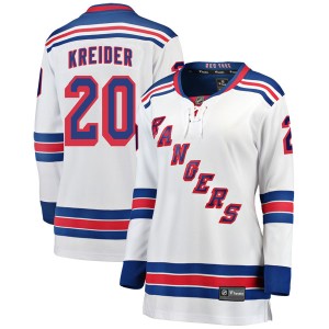 Chris Kreider Women's Fanatics Branded New York Rangers Breakaway White Away Jersey
