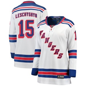 Jake Leschyshyn Women's Fanatics Branded New York Rangers Breakaway White Away Jersey