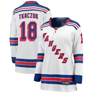 Walt Tkaczuk Women's Fanatics Branded New York Rangers Breakaway White Away Jersey
