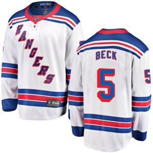 Barry Beck Men's Fanatics Branded New York Rangers Breakaway White Away Jersey