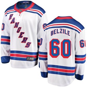 Alex Belzile Men's Fanatics Branded New York Rangers Breakaway White Away Jersey