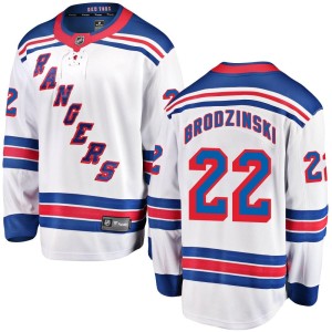 Jonny Brodzinski Men's Fanatics Branded New York Rangers Breakaway White Away Jersey