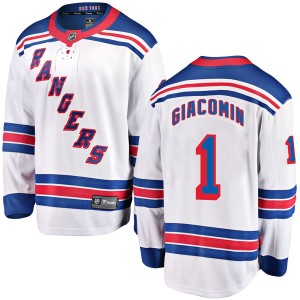 Eddie Giacomin Men's Fanatics Branded New York Rangers Breakaway White Away Jersey