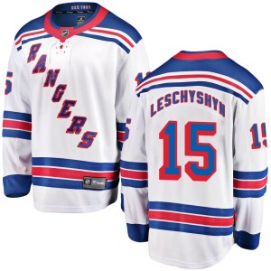 Jake Leschyshyn Men's Fanatics Branded New York Rangers Breakaway White Away Jersey
