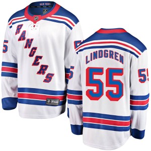 Ryan Lindgren Men's Fanatics Branded New York Rangers Breakaway White Away Jersey