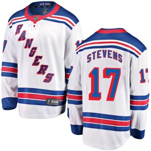 Kevin Stevens Men's Fanatics Branded New York Rangers Breakaway White Away Jersey