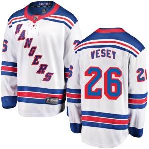 Jimmy Vesey Men's Fanatics Branded New York Rangers Breakaway White Away Jersey