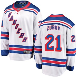 Sergei Zubov Men's Fanatics Branded New York Rangers Breakaway White Away Jersey
