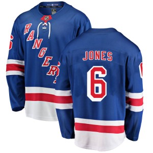 Zac Jones Men's Fanatics Branded New York Rangers Breakaway Blue Home Jersey