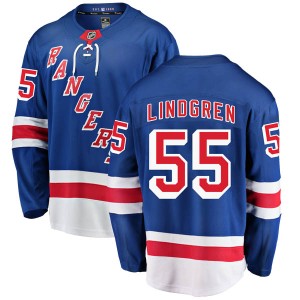 Ryan Lindgren Men's Fanatics Branded New York Rangers Breakaway Blue Home Jersey