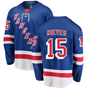 Boo Nieves Men's Fanatics Branded New York Rangers Breakaway Blue Home Jersey
