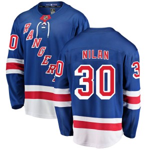 Chris Nilan Men's Fanatics Branded New York Rangers Breakaway Blue Home Jersey