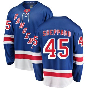 James Sheppard Men's Fanatics Branded New York Rangers Breakaway Blue Home Jersey