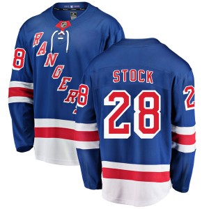 P.j. Stock Men's Fanatics Branded New York Rangers Breakaway Blue Home Jersey