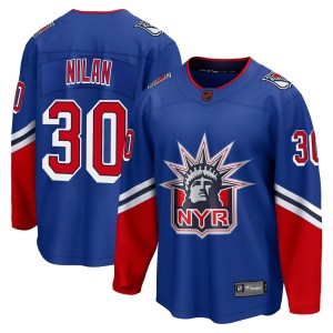 Chris Nilan Men's Fanatics Branded New York Rangers Breakaway Royal Special Edition 2.0 Jersey