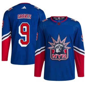 Adam Graves Men's Adidas New York Rangers Authentic Royal Reverse Retro 2.0 Jersey