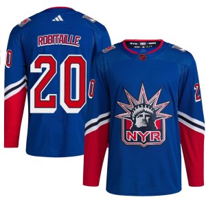 Luc Robitaille Men's Adidas New York Rangers Authentic Royal Reverse Retro 2.0 Jersey