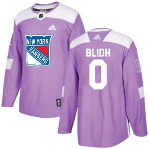 Anton Blidh Men's Adidas New York Rangers Authentic Purple Fights Cancer Practice Jersey