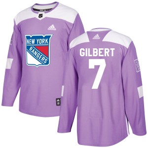 Rod Gilbert Men's Adidas New York Rangers Authentic Purple Fights Cancer Practice Jersey