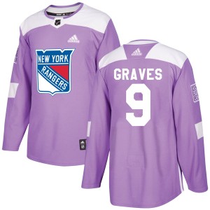 Adam Graves Men's Adidas New York Rangers Authentic Purple Fights Cancer Practice Jersey