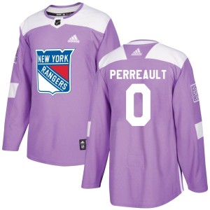 Gabriel Perreault Men's Adidas New York Rangers Authentic Purple Fights Cancer Practice Jersey