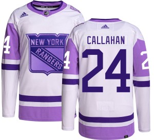 Ryan Callahan Men's Adidas New York Rangers Authentic Hockey Fights Cancer Jersey