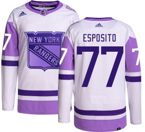Phil Esposito Men's Adidas New York Rangers Authentic Hockey Fights Cancer Jersey