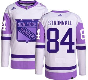 Malte Stromwall Men's Adidas New York Rangers Authentic Hockey Fights Cancer Jersey