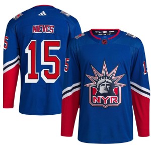 Boo Nieves Youth Adidas New York Rangers Authentic Royal Reverse Retro 2.0 Jersey
