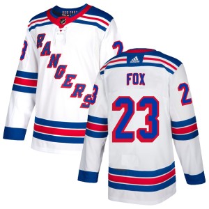 Adam Fox Youth Adidas New York Rangers Authentic White Jersey