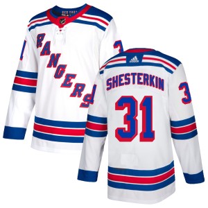 Igor Shesterkin Youth Adidas New York Rangers Authentic White Jersey