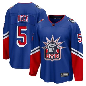 Barry Beck Youth Fanatics Branded New York Rangers Breakaway Royal Special Edition 2.0 Jersey