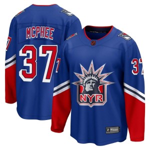 George Mcphee Youth Fanatics Branded New York Rangers Breakaway Royal Special Edition 2.0 Jersey