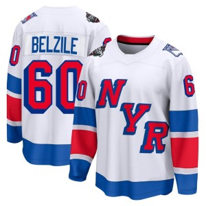 Alex Belzile Men's Fanatics Branded New York Rangers Breakaway White 2024 Stadium Series Jersey