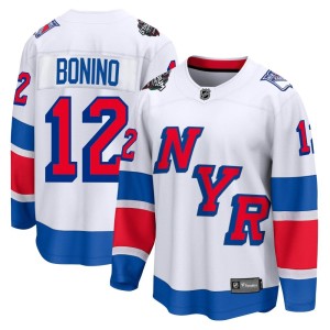 Nick Bonino Men's Fanatics Branded New York Rangers Breakaway White 2024 Stadium Series Jersey
