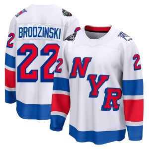 Jonny Brodzinski Men's Fanatics Branded New York Rangers Breakaway White 2024 Stadium Series Jersey
