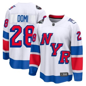 Tie Domi Men's Fanatics Branded New York Rangers Breakaway White 2024 Stadium Series Jersey
