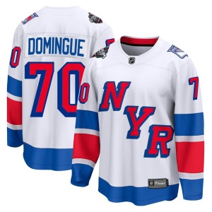 Louis Domingue Men's Fanatics Branded New York Rangers Breakaway White 2024 Stadium Series Jersey