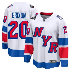 Jan Erixon Men's Fanatics Branded New York Rangers Breakaway White 2024 Stadium Series Jersey