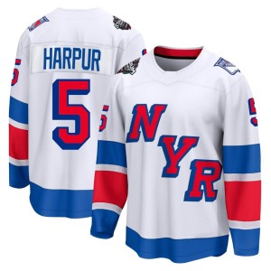 Ben Harpur Men's Fanatics Branded New York Rangers Breakaway White 2024 Stadium Series Jersey