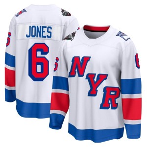 Zac Jones Men's Fanatics Branded New York Rangers Breakaway White 2024 Stadium Series Jersey