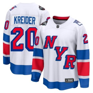 Chris Kreider Men's Fanatics Branded New York Rangers Breakaway White 2024 Stadium Series Jersey