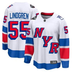 Ryan Lindgren Men's Fanatics Branded New York Rangers Breakaway White 2024 Stadium Series Jersey