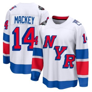 Connor Mackey Men's Fanatics Branded New York Rangers Breakaway White 2024 Stadium Series Jersey