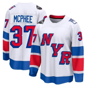 George Mcphee Men's Fanatics Branded New York Rangers Breakaway White 2024 Stadium Series Jersey