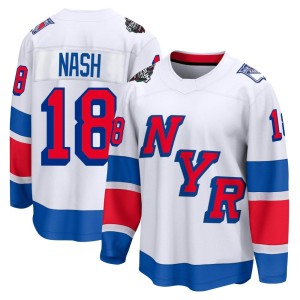 Riley Nash Men's Fanatics Branded New York Rangers Breakaway White 2024 Stadium Series Jersey